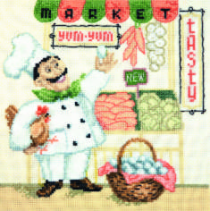 Cross-stitch kit M-437 Counted cross stitch kit series "Cheerful chef"