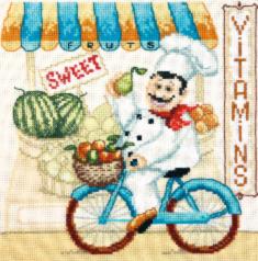 M-435 Counted cross stitch kit series "Cheerful chef"