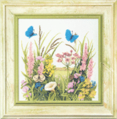Mixed technique stitch kit М-135 "Meadow grasses"