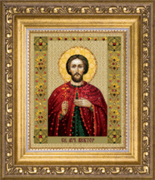 Rhinestone decoration kit KC-121 "The Icon of St. Martyr Victor"