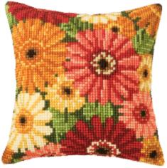 PN-0008796 Cross stitch kit (pillow) Vervaco "Summer Flowers"