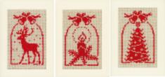 PN-0021444 Cross stitch kit (postcards) Vervaco "Jingle bells"