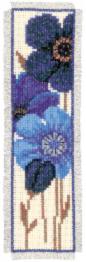 PN-0144264 Cross stitch kit (bookmark) Vervaco "Blue anemones"