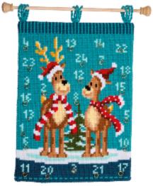 PN-0147503 Cross stitch kit (calendar-panel) Vervaco "Elk with scarves"