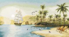 M-473 Counted cross stitch kit "Golden shore"