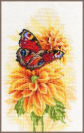 PN-0190703 Counted cross stitch kit LanArte "Fluttering butterfly"