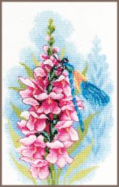 PN-0194379 Counted cross stitch kit LanArte "Dragonfly's treasure"