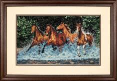 35214 Counted cross stitch kit DIMENSIONS "Galloping Horses"