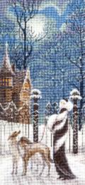 M-497 Counted cross stitch kit "Frosty morning"