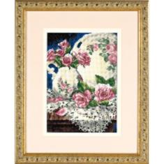 06929 Розы и кружева (Lace and Roses), 13х18, аида 18, счетный крест Dimensions