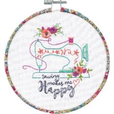 72-76293 Satin stitch kit DIMENSIONS "Sew Happy"