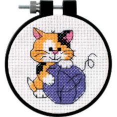 73038 Counted cross stitch kit DIMENSIONS "Cute Kitty"