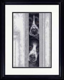 70-35400 Counted cross stitch kit DIMENSIONS "Peeking Pups"