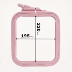 170-13 Пяльцы-рамка квадрат пластиковые 220*195mm Nurge (розовые)