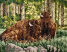 M-520 Counted cross stitch kit "Bison"