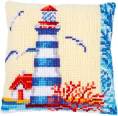 PN-0183155 Vervaco Cross Stitch Cushion "Lighthouse"