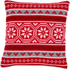 PN-0147710 Vervaco Cross Stitch Cushion "Christmas crystal motif"