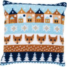 PN-0170316 Vervaco Cross Stitch Cushion "Winter motifs"
