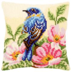 PN-0148175 Vervaco Cross Stitch Cushion " Bird on rose bush"