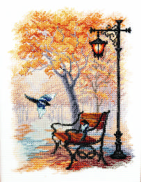 М-538 Counted cross stitch kit "In the autumn park"