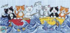 2858 Sea Cats Embroidery Kit by Design Works