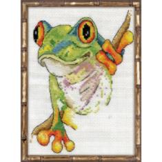 3214 Design Works Wood Frog Cross Stitch Kit