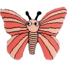 PN-0202669 Cross stitch kit (cushion) 66x51cm Vervaco Butterfly