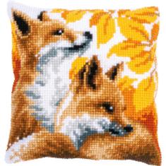 PN-0198004 Cross stitch kit (pillow) Vervaco Foxes