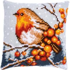PN-0199077 Cross stitch kit (pillow) Vervaco bird Robin