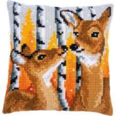 PN-0168831 Cross stitch kit 40x40cm (cushion) Vervaco Deer