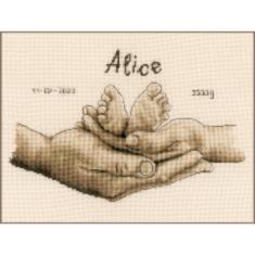  PN-0202331 Cross stitch kit 27x18cm Vervaco Hands and feet