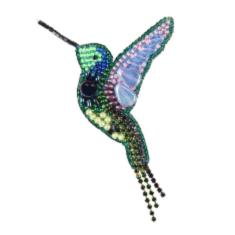  BP-359 Kit for making brooches Crystal Art Hummingbird