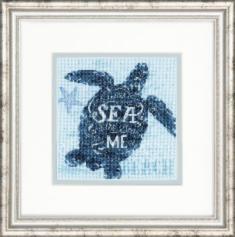 70-65220 Sea Turtle Cross Stitch Kit DIMENSIONS