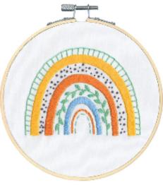 72-76917 Needlepoint kit DIMENSIONSLearn a Craft Mod RainbowRainbow with hoops