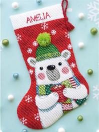 71-09162 Cross stitch kit DIMENSIONS Chill out Polar bear
