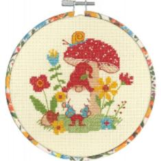 72-76315 Cross-stitch kit Gnome DIMENSIONS with hoops