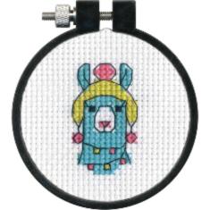 72-76091 Learn a Craft Llama Llama DIMENSIONS Cross Stitch Kit with Hoops