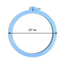 170-1/blue Nurge plastic hoops with a screw, rim height 7mm, diameter 177mm