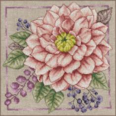 PN-0199794 Cross Stitch Kit LanArte Home and Garden Blooming Red