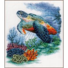 PN-0201941 Cross stitch kit LanArte Treasures undersea Creatures, treasures of the underwater world