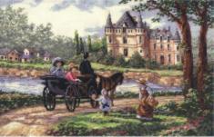 03790 DIMENSIONS M'Lady's Chateau Cross Stitch Kit • Lady Chateau