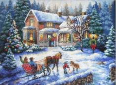 08733 Coming Home for the Holiday cross stitch kit, 41*30cm, DIMENSIONS