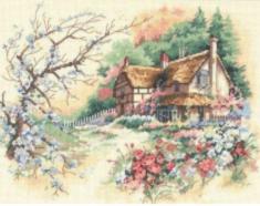 13687 Cross stitch kit Cottage Enchantment • Enchanted house, 28*36cm, DIMENSIONS