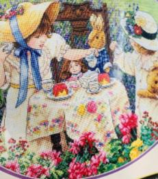 35152 Cross stitch kit Afternoon tea, 41*30cm, DIMENSIONS