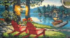 70-35261 Twilight s Calm cross stitch kit, 40*27cm, DIMENSIONS