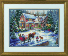 08733 Coming Home for the Holiday cross stitch kit, 41*30cm, DIMENSIONS