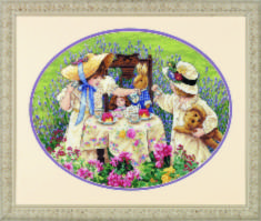 35152 Cross stitch kit Afternoon tea, 41*30cm, DIMENSIONS