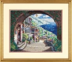 70-35265 Cross stitch kit Coastal View, 38*30 cm, DIMENSIONS