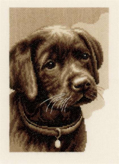 PN-0158080 Набор для вышивки крестом Vervaco Labrador Puppy "Щенок Лабрадора". Catalog. Kits