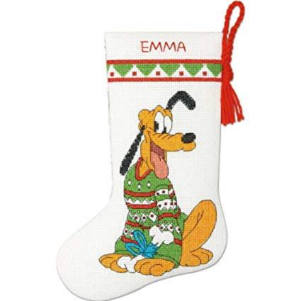 70-08967 Набор для вышивания крестом DIMENSIONS Disney Pluto. Petite Size Stocking "Плутто. Чулок". Catalog. Kits